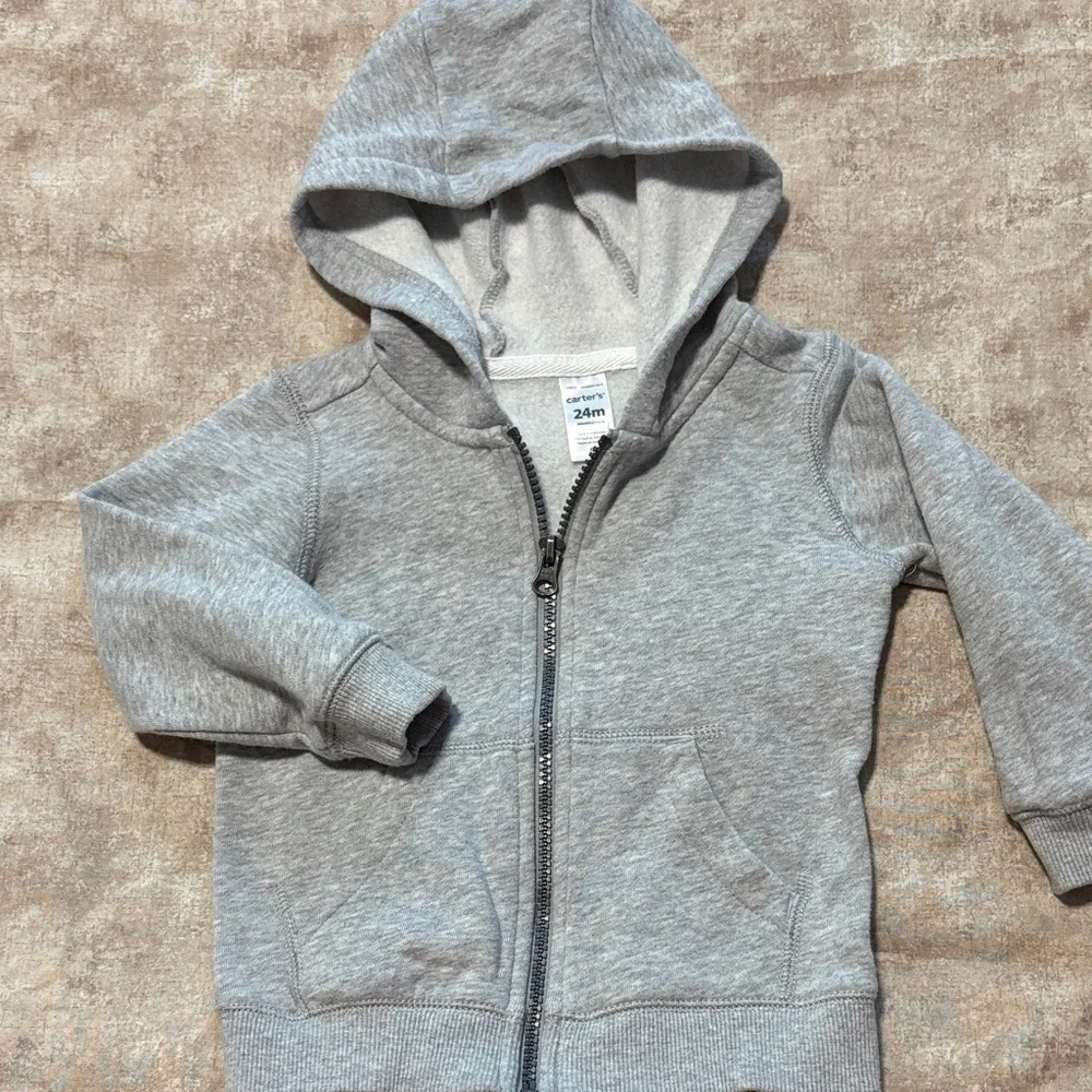 Carter's Heather Gray Kids Zip-Up Hoodie